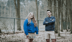 Chiroleidster en Chiroleider in het bos
