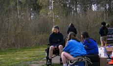 Deelnemer in rolstoel