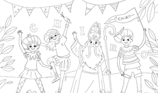 Kleurplaat Sinterklaas