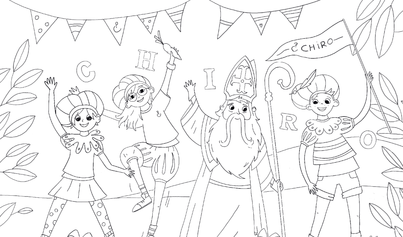 Kleurplaat Sinterklaas