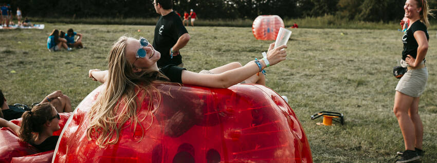 Leidster in een bubbel