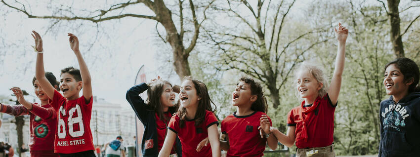 Chirokinderen aan het spelen