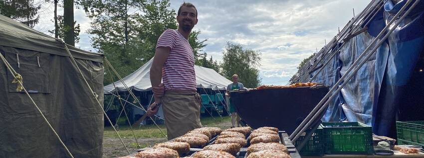 koken en eten op bivak