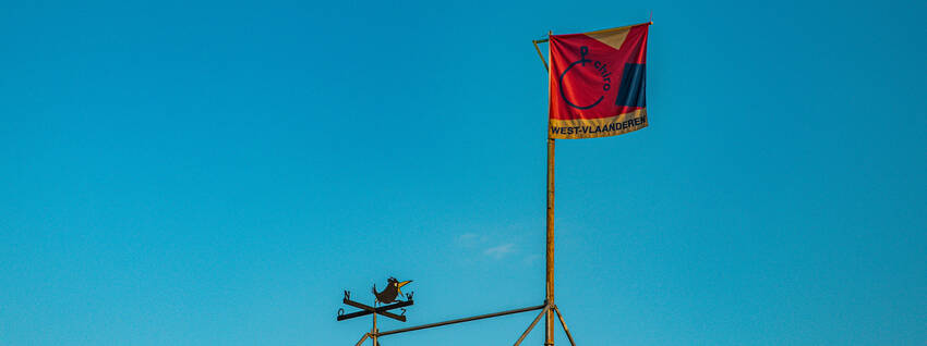 Sjorring met vlag