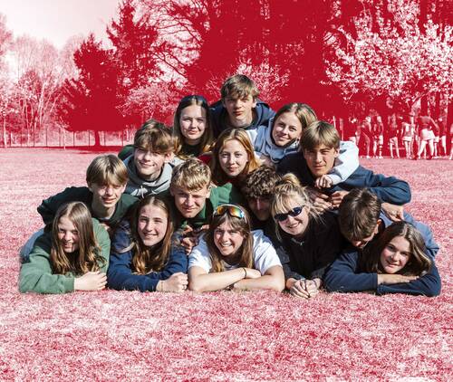 groepje jongeren op animatorcursus bij de Chiro