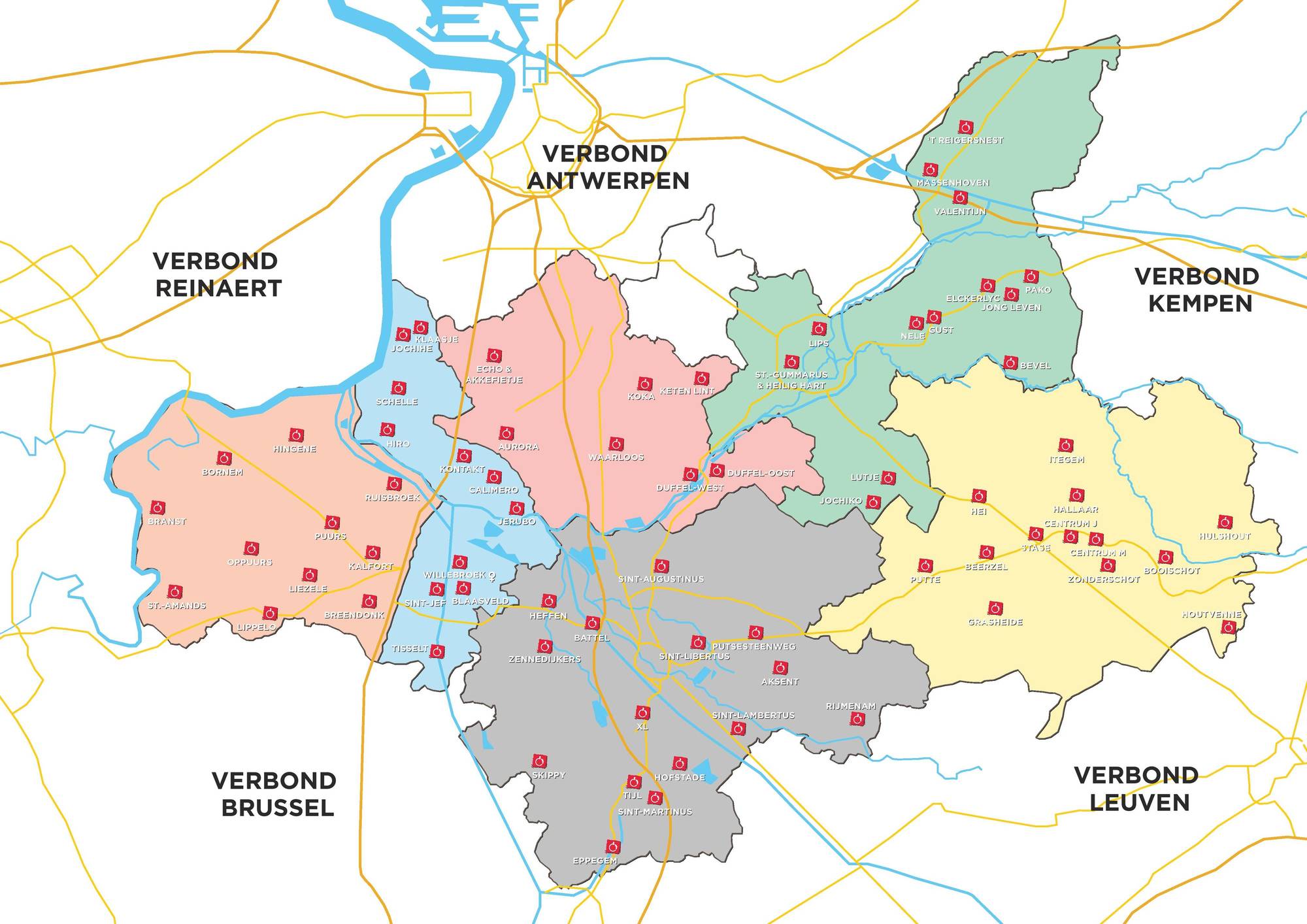 Kaart verbond Mechelen 